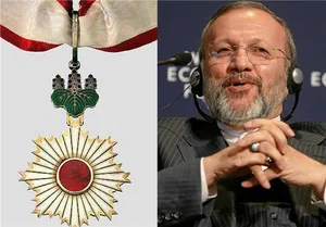 منوچهر متكی نشان عالی خورشید تابان را از امپراتور ژاپن دريافت كرد